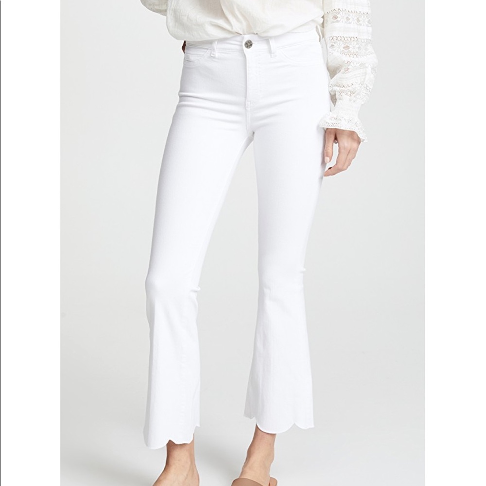 M.I.H. Scalloped flare jeans